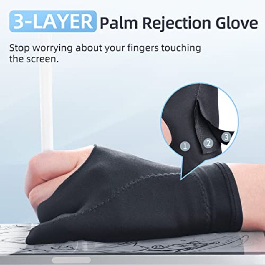 2-Pack Drawing Glove Palm Reje - Touchscreen Glove Capacitive incelemesi ve fiyatı