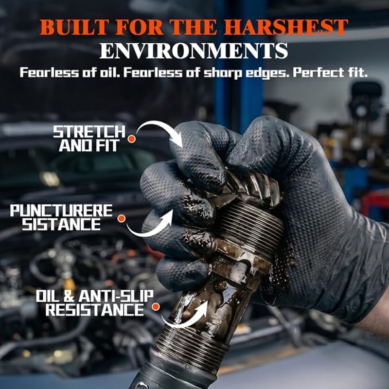8 Mil Heavy Duty Industrial Or - Nitrile Mechanic Glove incelemesi ve fiyatı