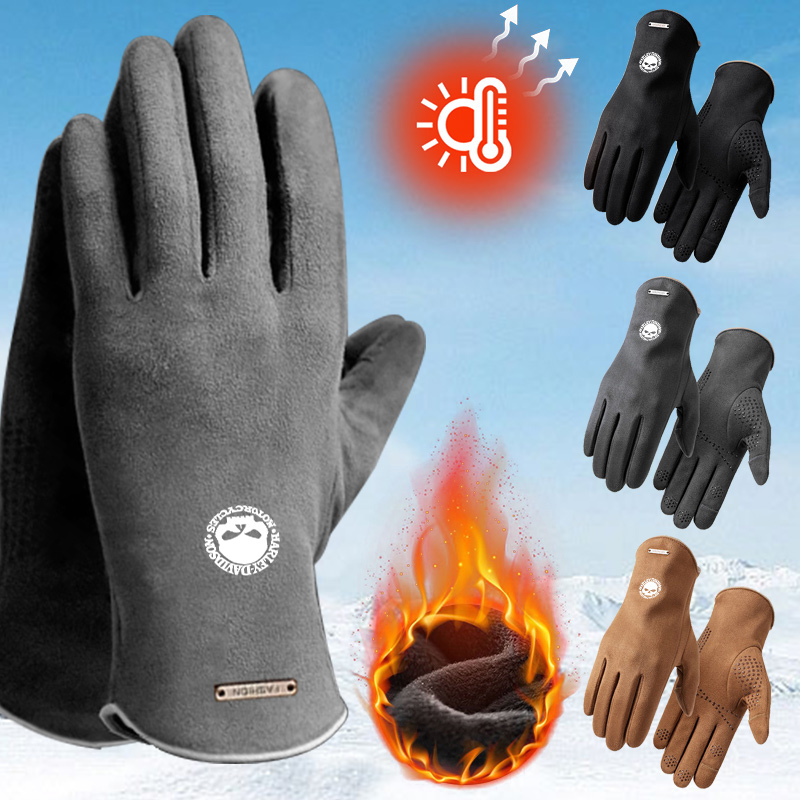 2pc Man Winter Warm Gloves For - Leather Driving Glove incelemesi ve fiyatı