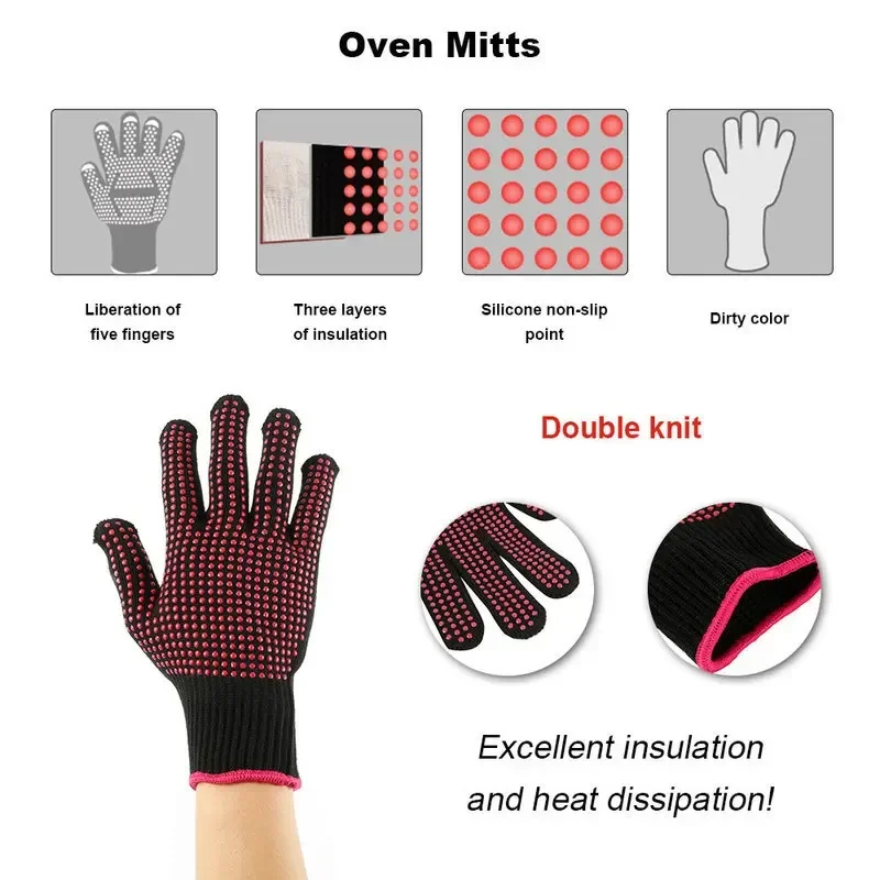 1 Pair Non-Slip Silicone BBQ G - Oven Mitt Silicone incelemesi ve fiyatı