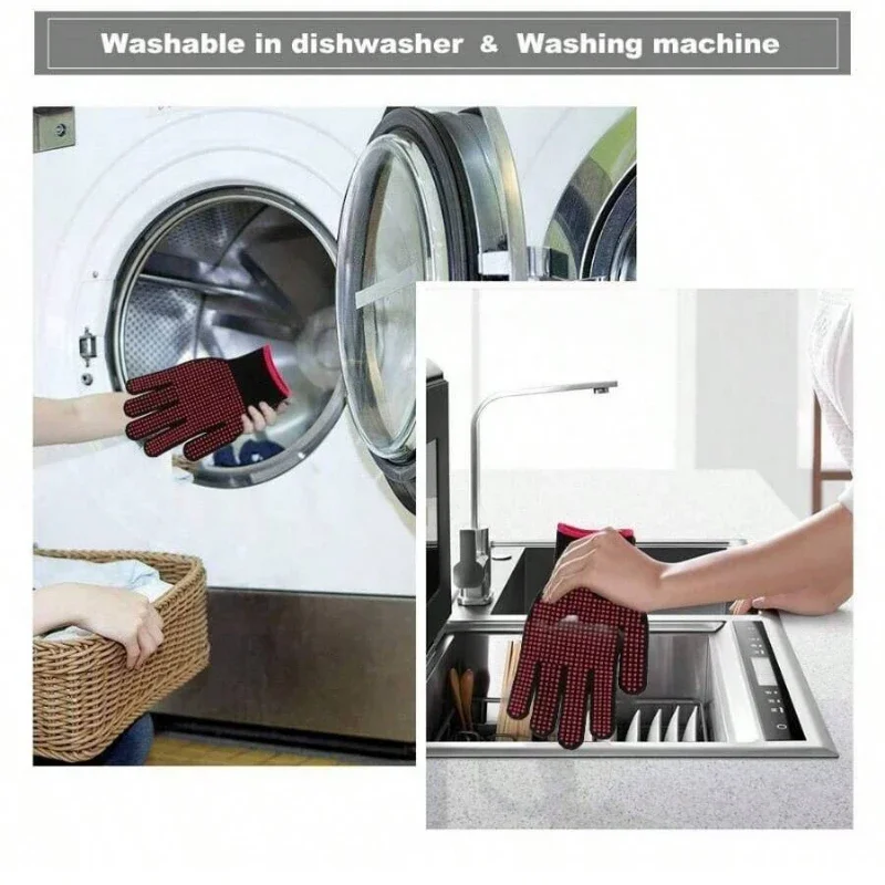 1 Pair Non-Slip Silicone BBQ G - Oven Mitt Silicone incelemesi ve fiyatı