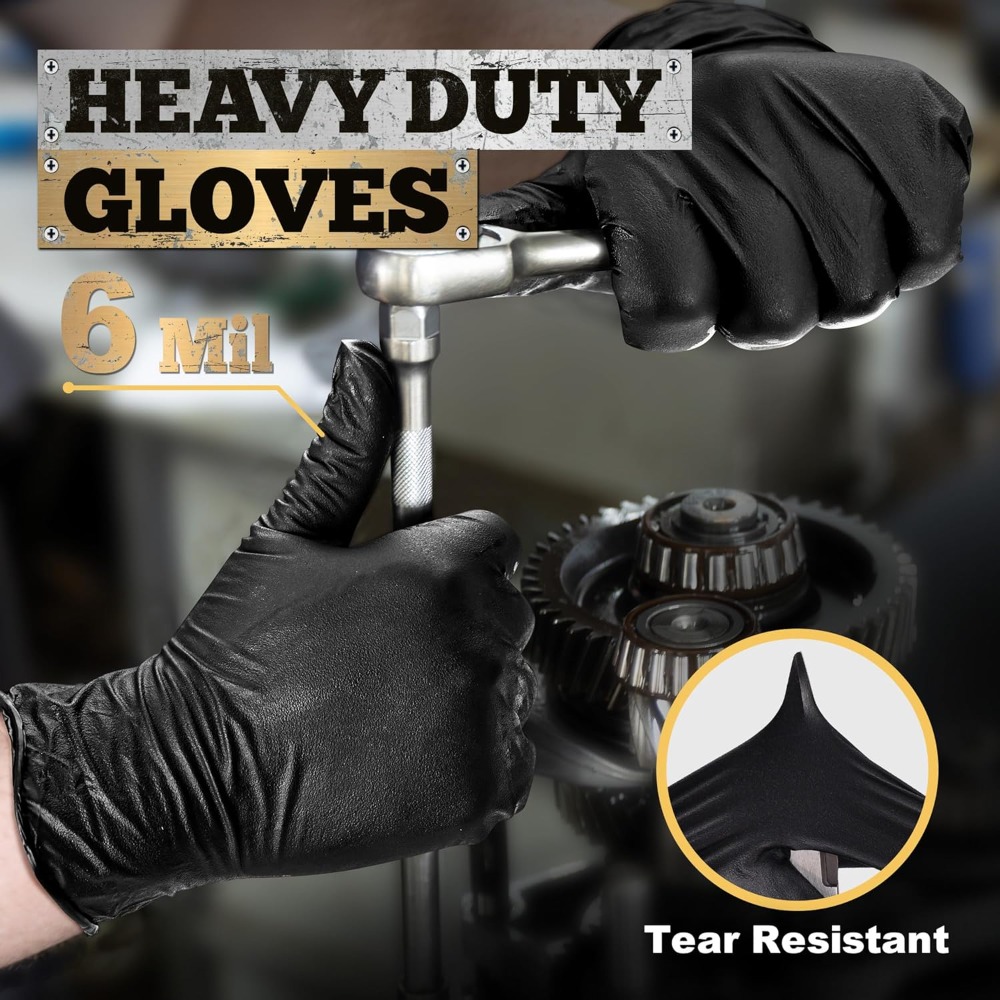 Heavy Duty Black Nitrile Glove - Nitrile Mechanic Glove incelemesi ve fiyatı