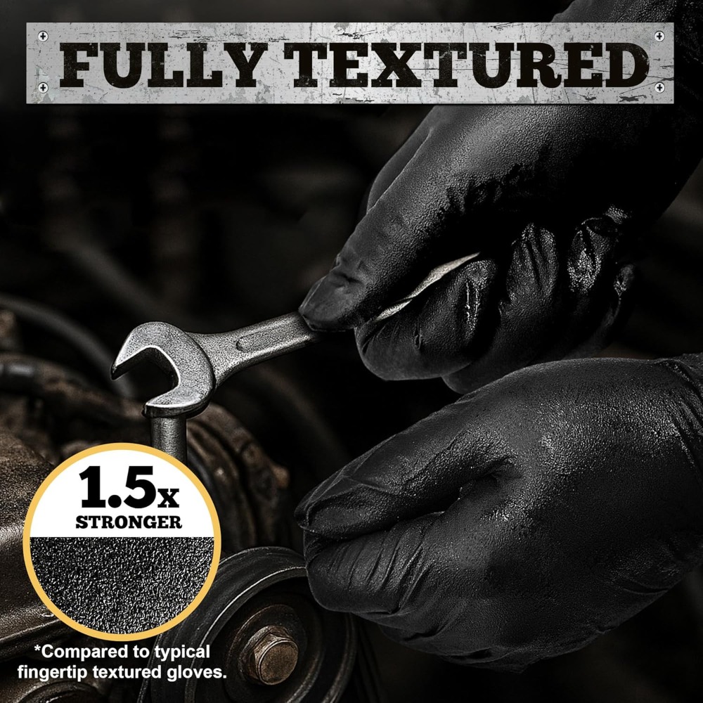Heavy Duty Black Nitrile Glove - Nitrile Mechanic Glove incelemesi ve fiyatı