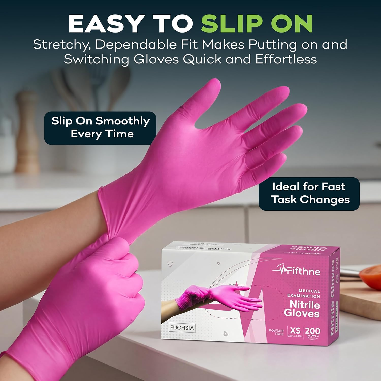 Fuchsia Hot Pink Nitrile Dispo - Exam Glove Nitrile incelemesi ve fiyatı