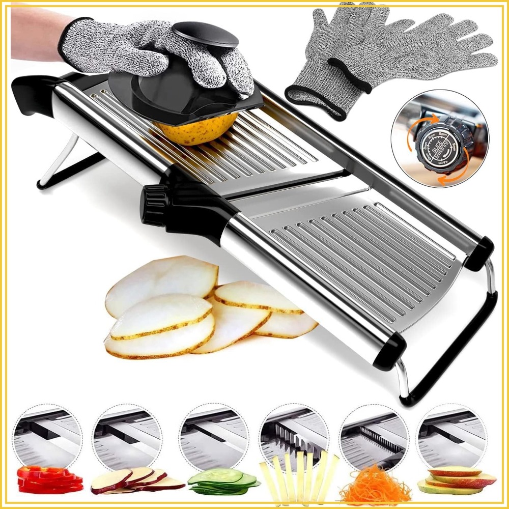 Stainless Steel Mandoline Slic - Cut Resistant Glove incelemesi ve fiyatı