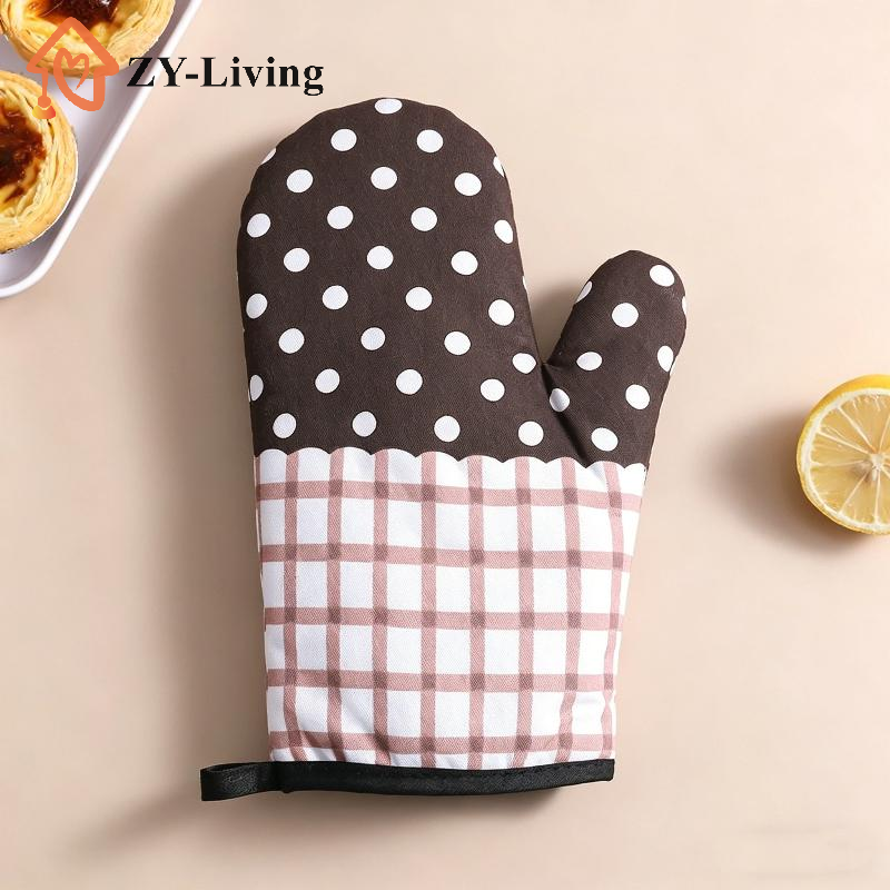 1Pcs Thickened Plaid Microwave - Oven Mitt Silicone incelemesi ve fiyatı