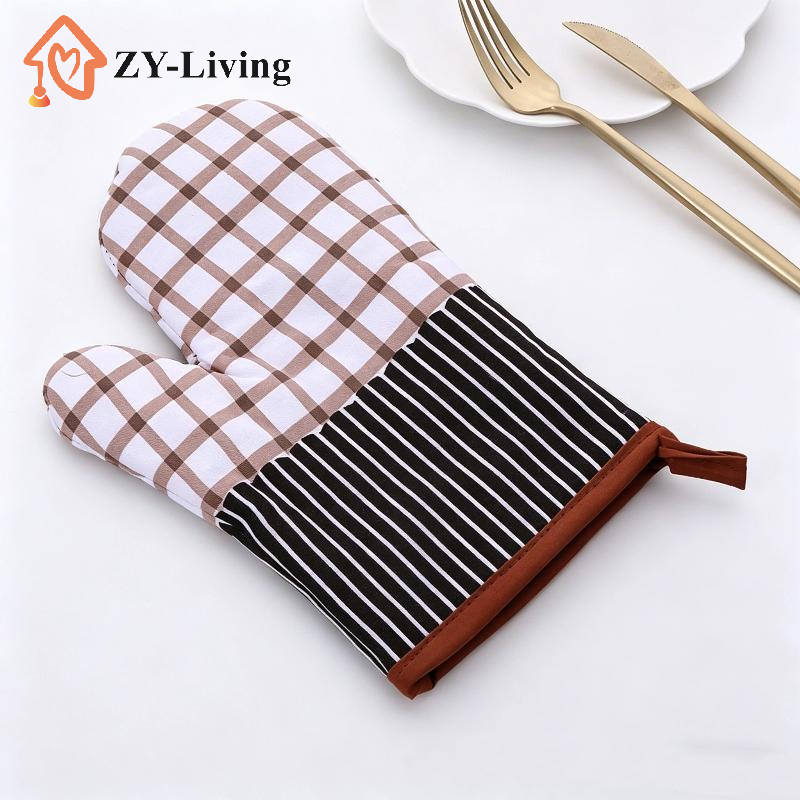 1Pcs Thickened Plaid Microwave - Oven Mitt Silicone incelemesi ve fiyatı