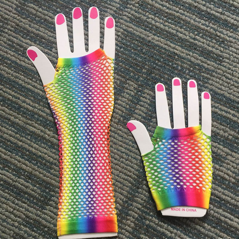 1 Pair Women Long Fishnet Net  - Fingerless Glove Knit incelemesi ve fiyatı