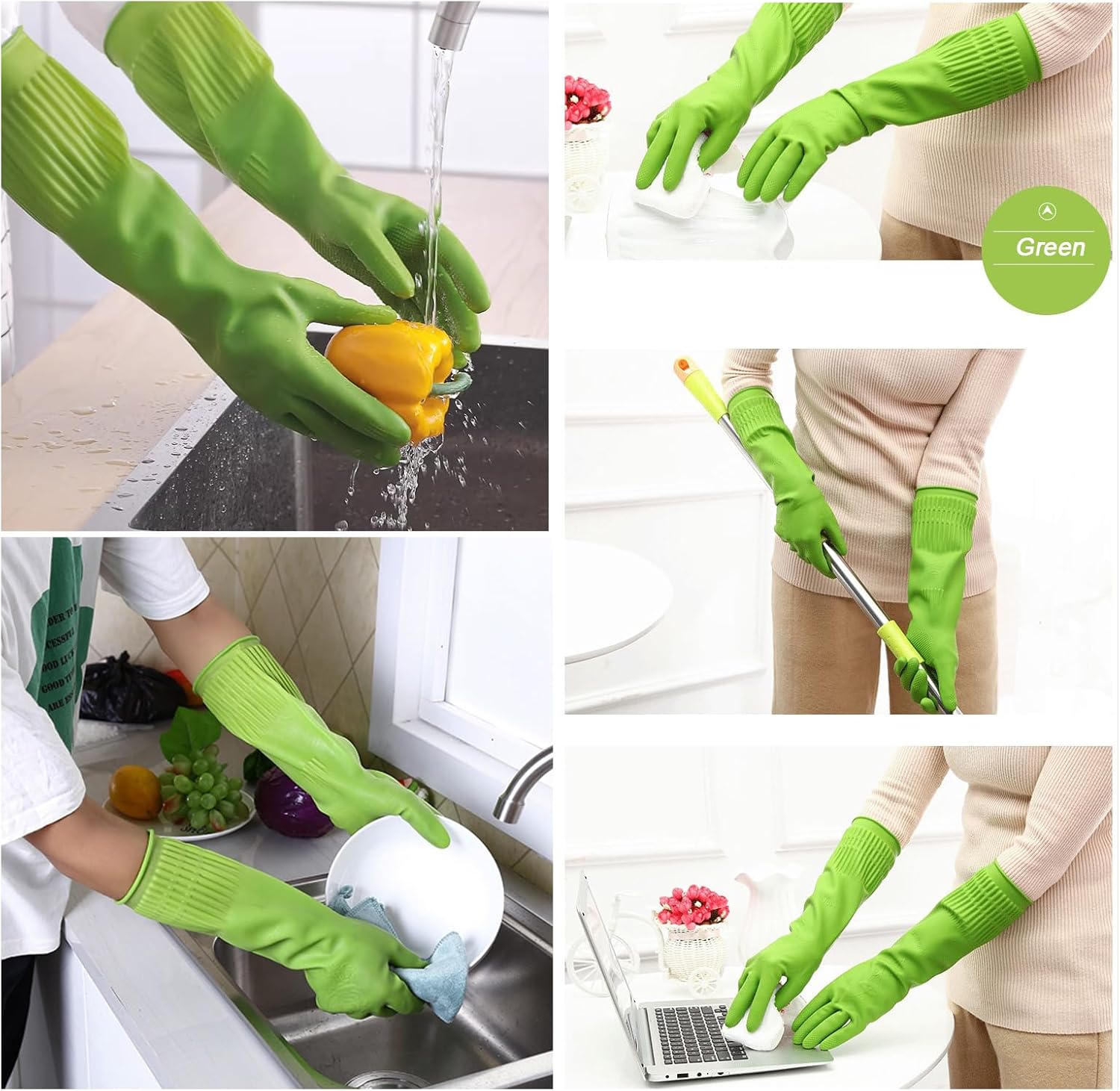 3 Pairs of Rubber Dishwashing  - Rubber Glove Cleaning incelemesi ve fiyatı
