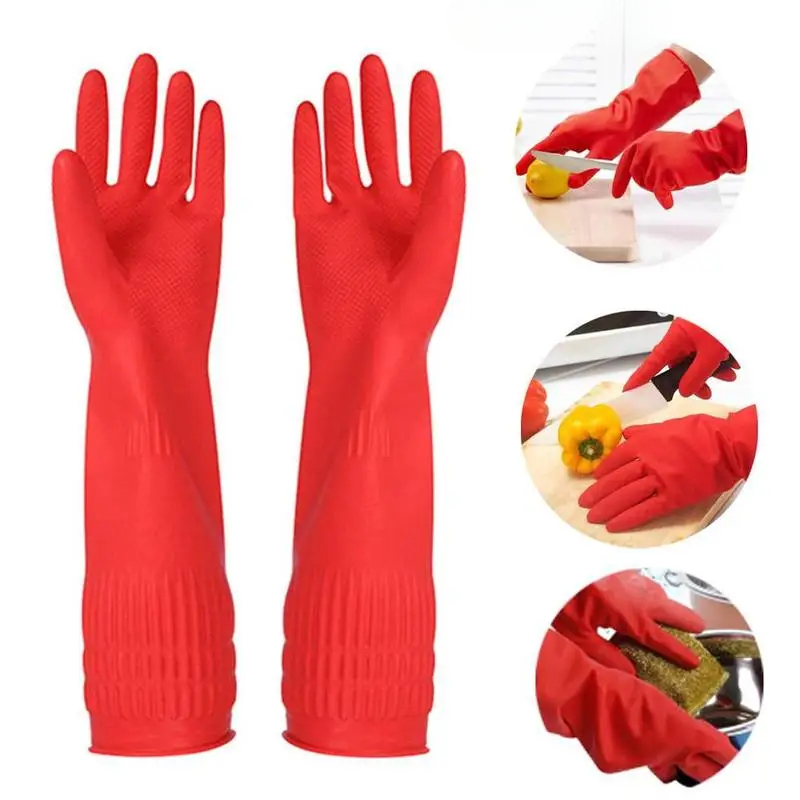1 pair S/M/L Red Flexible Rubb - Dish Glove Rubber incelemesi ve fiyatı