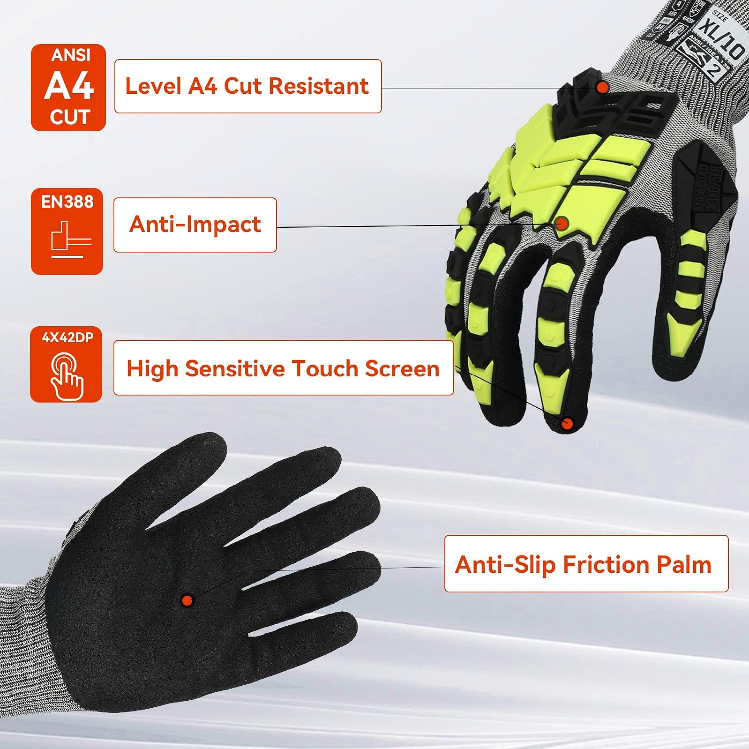 Cut Resistant Impact Gloves, A - Work Glove Impact incelemesi ve fiyatı